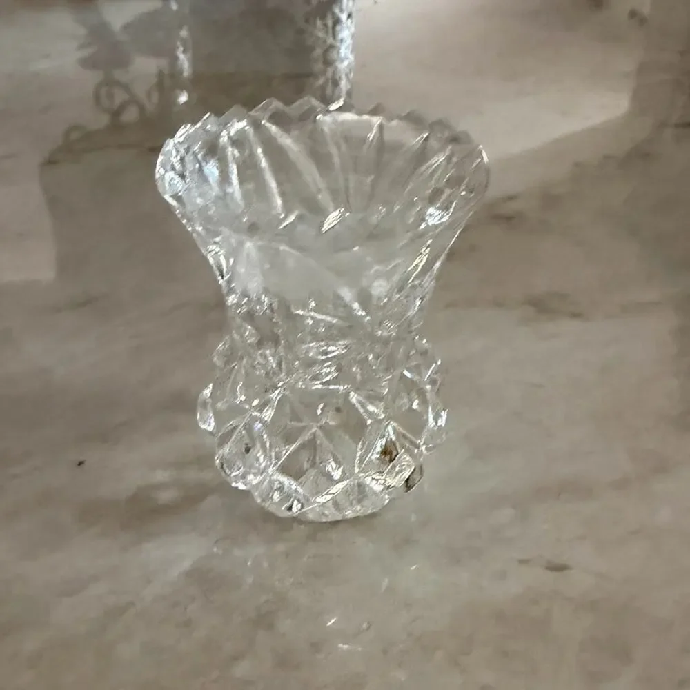 Crystal toothpick holder or mini vase